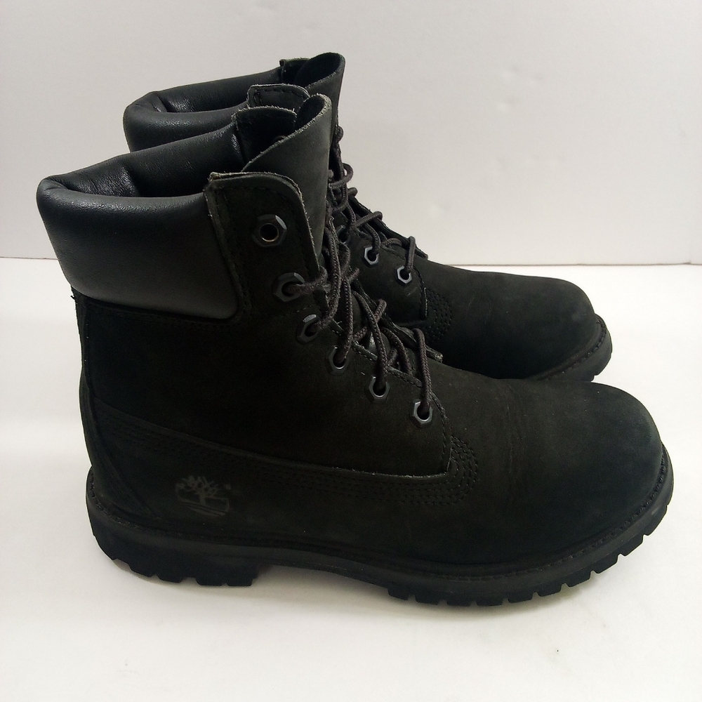 Timberland Premium Women 6.5 Waterproof Nubuck Black Casual Boots 8658A